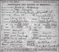 Marriage Certificate - Joseph B. Hockenbury and Rose Nebenfuhr