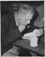 Unemployed Men Eating in Volunteers of America Soup Kitchen, Washington, D.C. 