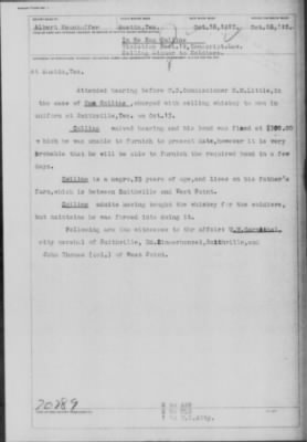 Old German Files, 1909-21 > Sam Collins (#70789)
