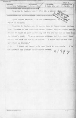 Old German Files, 1909-21 > Franklin E. Weider (#41797)