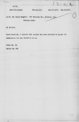 Old German Files, 1909-21 > Wm. Henry Higgins (#121402)