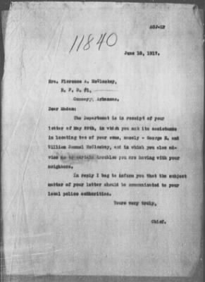 Miscellaneous Files, 1909-21 > Case #11840