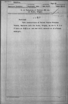 Miscellaneous Files, 1909-21 > Violation of Section 240 C. C. (#11880)