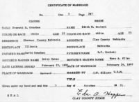Marriage License of Everett H. Ormsbee & Edith M. Ormsbee