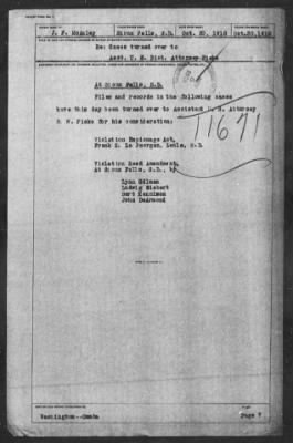 Thumbnail for Miscellaneous Files, 1909-21 > Violations of Reed Amendment (#11671)