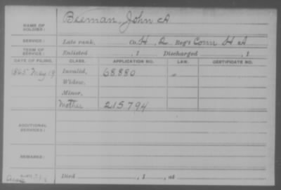 Company H > Beeman, John A.