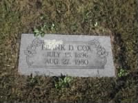 Cox, Frank D Tombstone