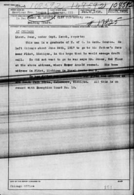 Old German Files, 1909-21 > Homer L. Arnold (#108592)