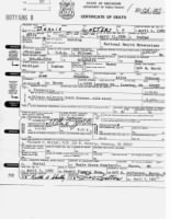 Death Certificate - Bessie Walters
