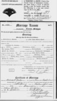 Marriage License - Orville Watson & Irma Brown