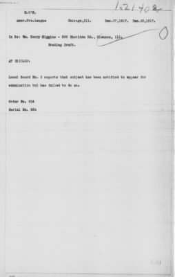 Old German Files, 1909-21 > Wm. Henry Higgins (#121402)