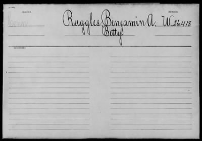 Ruggles > Benjamin A