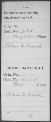 Thumbnail for Company [Blank] > Carrick, William M (WC3565)