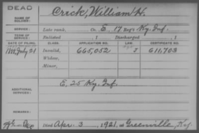 Company E > Crick, William H.
