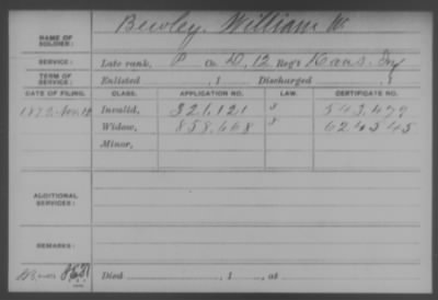Company D > Bewley, William W.