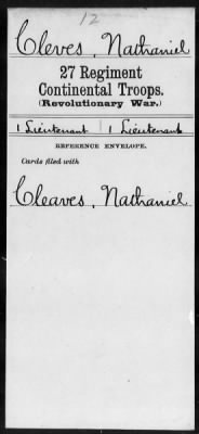 Nathaniel > Cleves, Nathaniel
