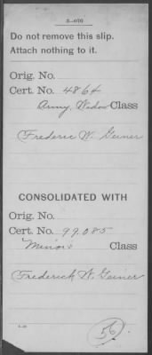 Thumbnail for Company [Blank] > Geiner, Frederick W (WC4864)