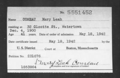 Thumbnail for 1942 > COMEAU Mary Leah