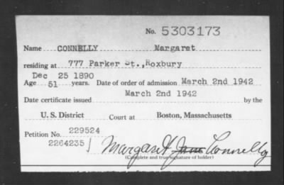 Thumbnail for 1942 > CONNELLY Margaret