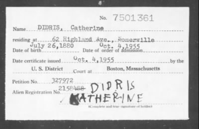 1955 > DIDRIS, Catherine