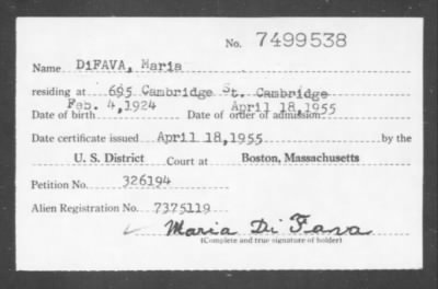1955 > DiFAVA, Maria