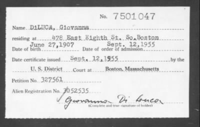 1955 > DiLUCA, Giovanna