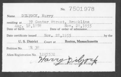1955 > DILYOCK, Harry