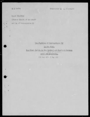 Thumbnail for Chapter 3 - B Series Manuscripts > B-703, Army Group G (22 Mar.-6 May 1945)