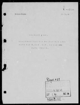 Thumbnail for Chapter 4 - C Series Manuscripts > C-025, 71st Infantry Division in Italy (May 1944)