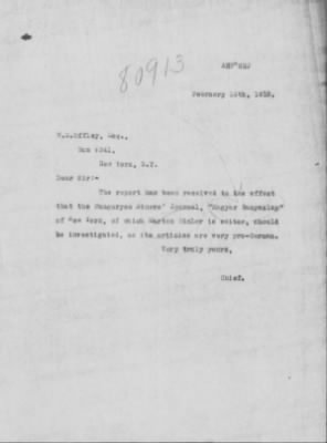 Old German Files, 1909-21 > Alleged pro-German Activities (#8000-80913)