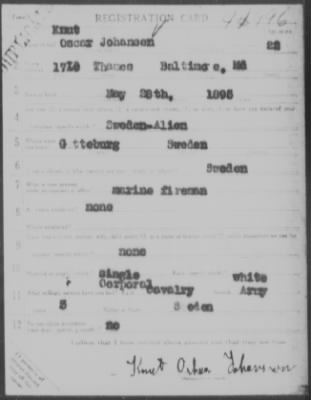 Old German Files, 1909-21 > Oscar Johansen (#44996)