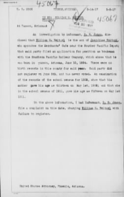 Old German Files, 1909-21 > William M. Weitzel (#45067)