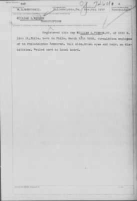 Old German Files, 1909-21 > William L. Pierce (#8000-74601)