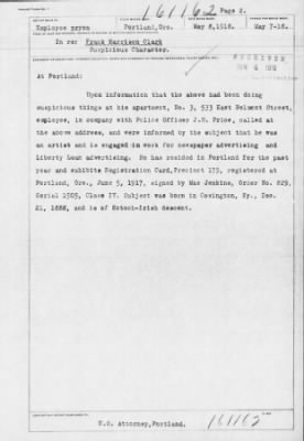 Old German Files, 1909-21 > Frank Harrison Clark (#161162)