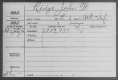 Company E > Ridge, John W.