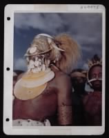 Chief Of The Pagau Tribe, Crimbu Area.  Kerowagi, New Guinea.  Photo Taken 4/30/45 By Q. R. Potter On Pacific Press Tour. - Page 1