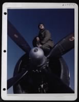 A Member Of The First Brazilian Fighter Squadron Sits On Top Of A P-47 Motor At An Airfield Somewhere In Italy - Page 1