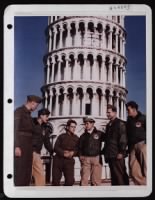 Pilots Of First Brazilian Fighter Squadron Pause In Front Of The Leaning Tower Of Pisa While Sightseeing During Their Stay In Italy. - Page 1