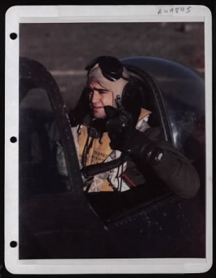 Thumbnail for ␀ > Lt. Rui Moreira Lima Of The Lst Brazilian Fighter Squadron In The Cockpit Of A P-47 At An Airfield Somewhere In Italy.