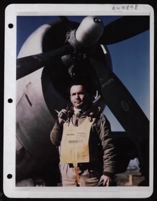 Thumbnail for ␀ > Lt.Col. Nero Mours, A First Brazilian Fighter Squadron Pilot Stands In Front Of A P-47 At An Airfield Somewhere In Italy.