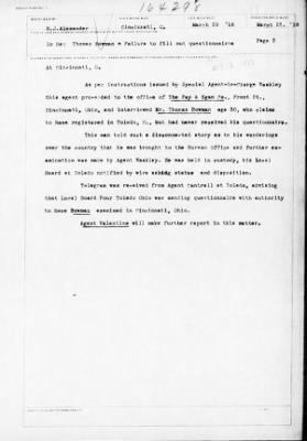 Old German Files, 1909-21 > Thomas C. Bowman (#8000-164298)
