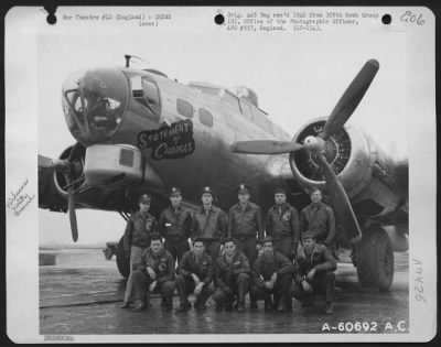 Thumbnail for Consolidated > Lt. Bigham And Crew Of The 305Th Bomb Group Beside A Boeing B-17 "Flying Fortress" 'Statement Of Charges'.  3 January 1945.  England.