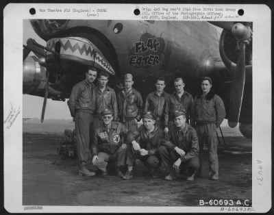 Consolidated > Flight Officer Chittenden And Crew Of The 305Th Bomb Group Beside A Boeing B-17 "Flying Fortress" 'Flak Eater'.  13 March 1945.  England.