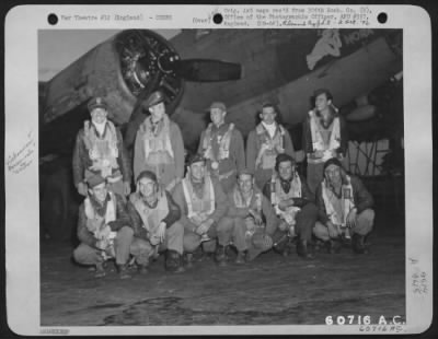 Consolidated > Lt. Personeus And Crew Of The 305Th Bomb Group, Are Shown Beside A B-17 "Flying Fortress" 'Nora'.  20 August 1943.  England.