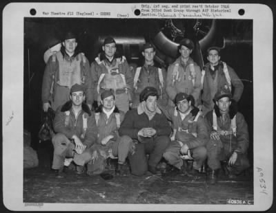 Thumbnail for Consolidated > Lead Crew On Mission To Hamburg, Germany, 359Th Bomb Squadron, 303Rd Bomb Group, Beside A Boeing B-17 Flying Fortress.  England, 20 March 1945.