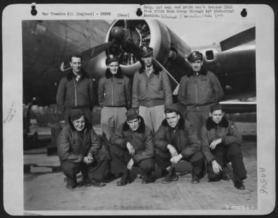 Thumbnail for Consolidated > Lt. Nicolaisen And Crew Of The 358Th Bomb Squadron, 303Rd Bomb Group, In Front Of A Boeing B-17 Flying Fortress.  England, 16 March 1945.