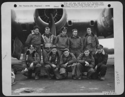 Consolidated > Lead Crew On Bombing Mission To Ulm, Germany, In Front Of A Boeing B-17 Flying Fortress.  427Th Bomb Squadron, 303Rd Bomb Group.  England, 25 February 1945.