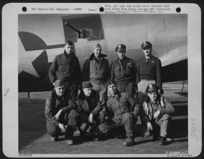 Consolidated > Lead Crew On Bombing Mission To Oranienburg, Germany, In Front Of A Boeing B-17 Flying Fortress.  360Th Bomb Squadron, 303Rd Bomb Group.  England, 10 April 1945.