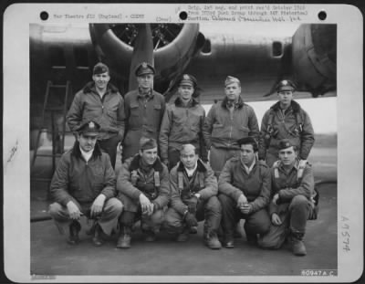 Consolidated > Lead Crew On Bombing Mission To Hitzacker, Germany, In Front Of A Boeing B-17 Flying Fortress.  303Rd Bomb Group.  England, 7 April 1945.
