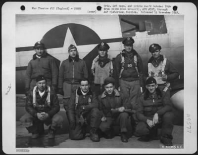Consolidated > Lead Crew On Bombing Mission To Hanover, Germany, Beside A Boeing B-17 Flying Fortress.  359Rd Bomb Squadron, 303Rd Bomb Group.  England, 3 March 1945.